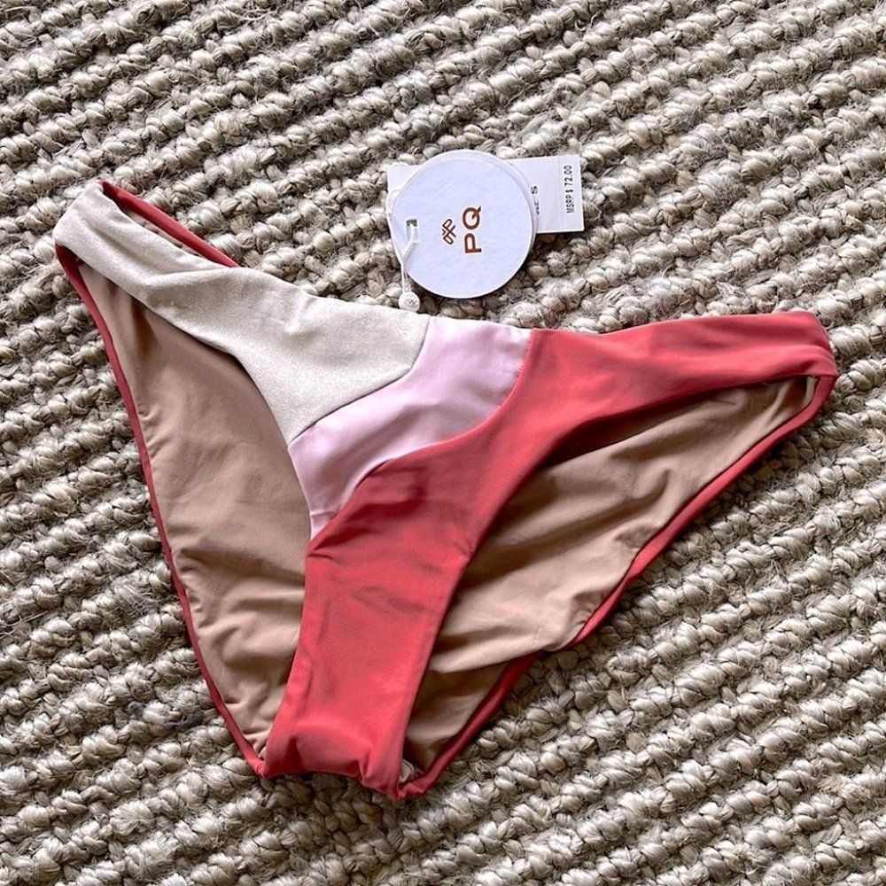 Nwt Anthropologie PilyQ wave bottom full in pink
